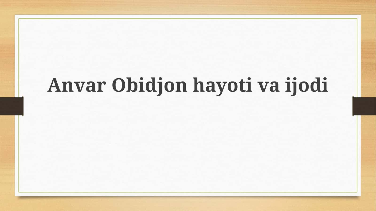 Xotiralar va Baholovlar