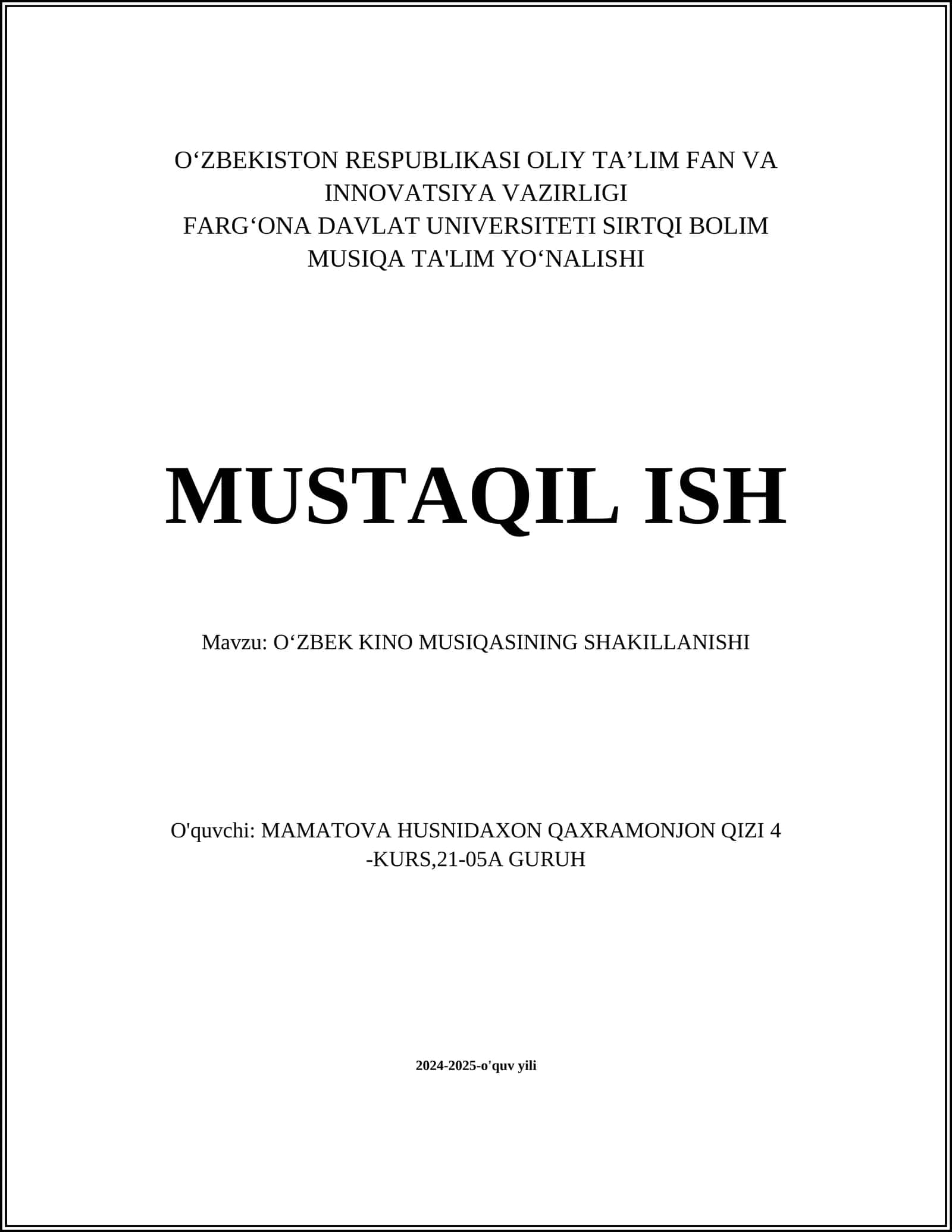 Oʻzbek kino musiqasining tarixi