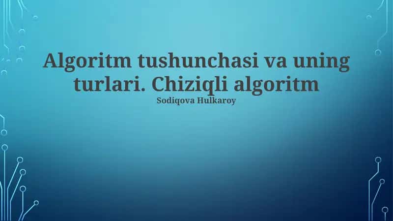 Chiziqli algoritm