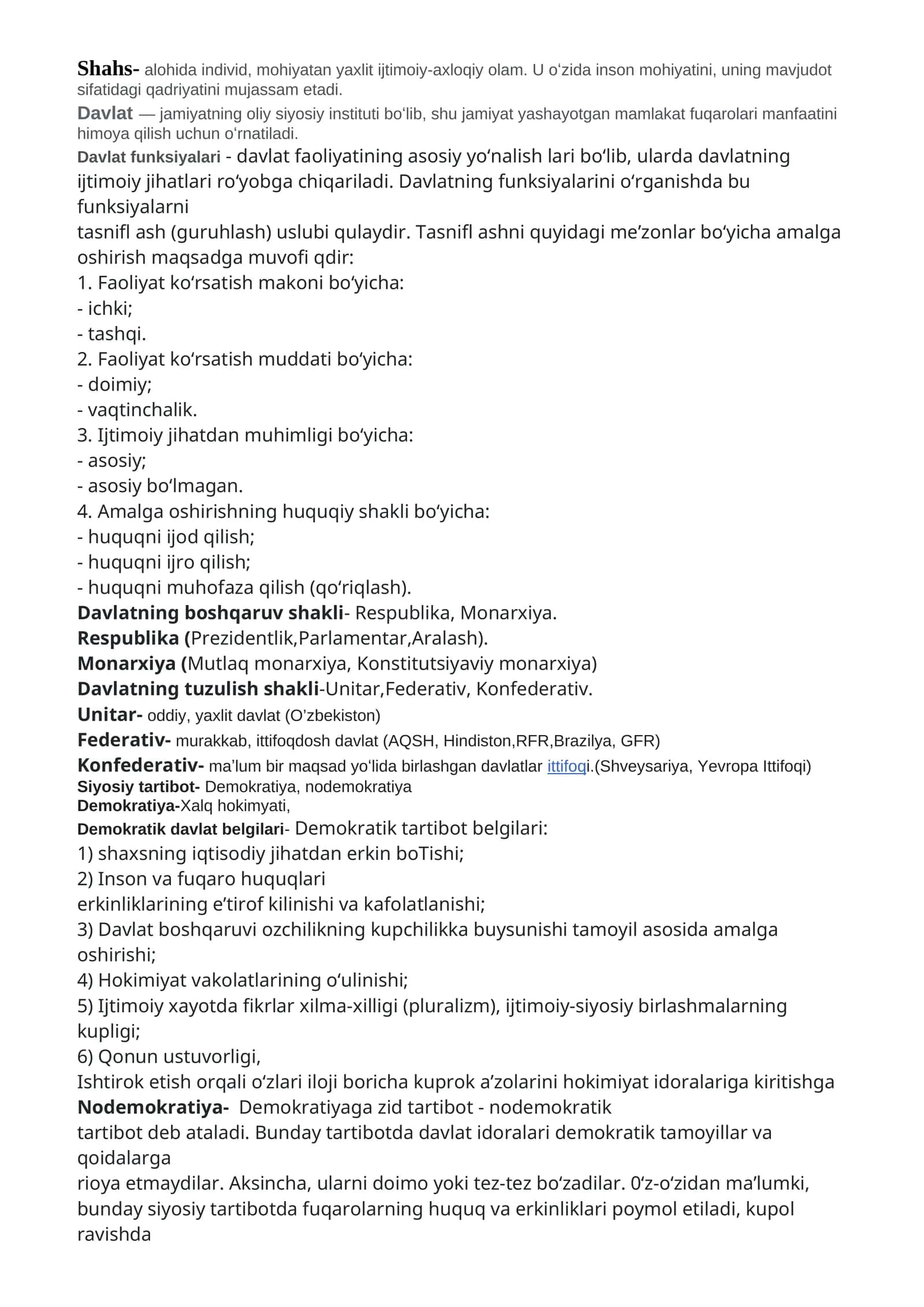 Davlat funksiyalari