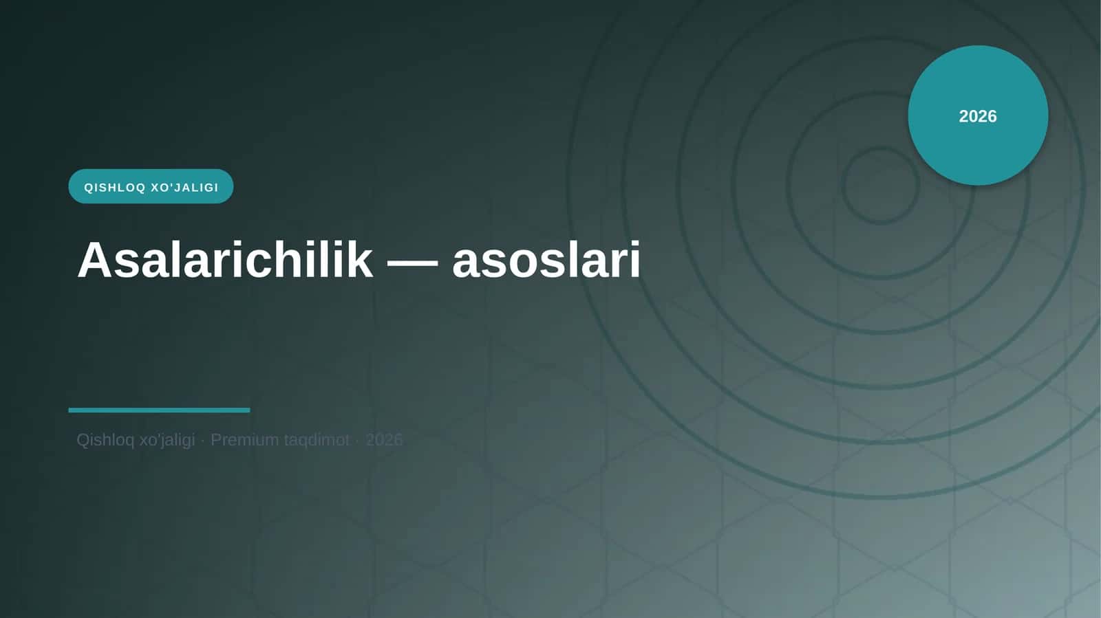 Asalarichilik — asoslari