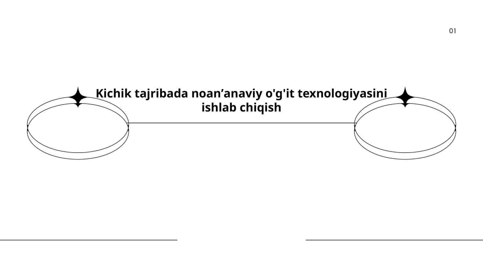 Kichik tajribada noanʼanaviy o'g'it texnologiyasini ishlab chiqish