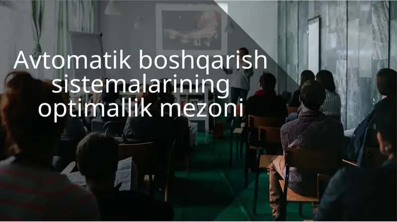 Avtomatik boshqarish sistemalarining optimallik mezoni