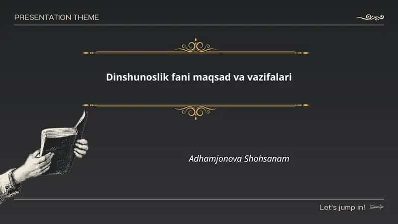 Dinshunoslik fani maqsad va vazifalari