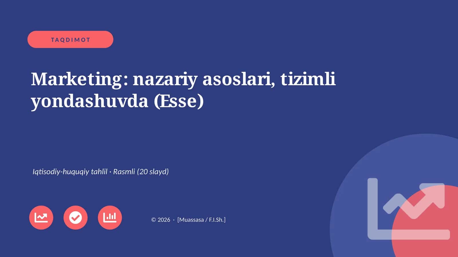 Marketing: nazariy asoslari, tizimli yondashuvda (Esse)