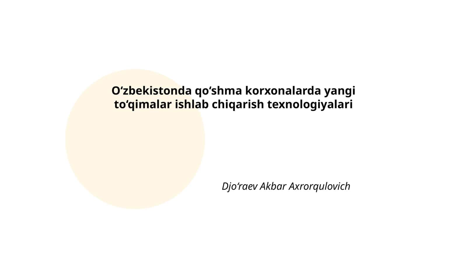 Sintetik tolalar ishlab chiqarish texnologiyalari