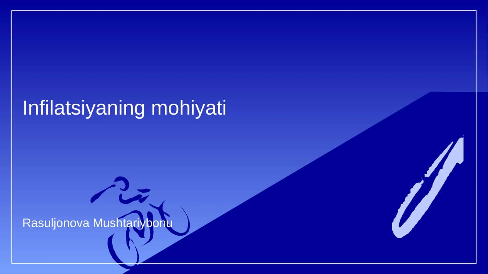 Infilatsiyaning mohiyati