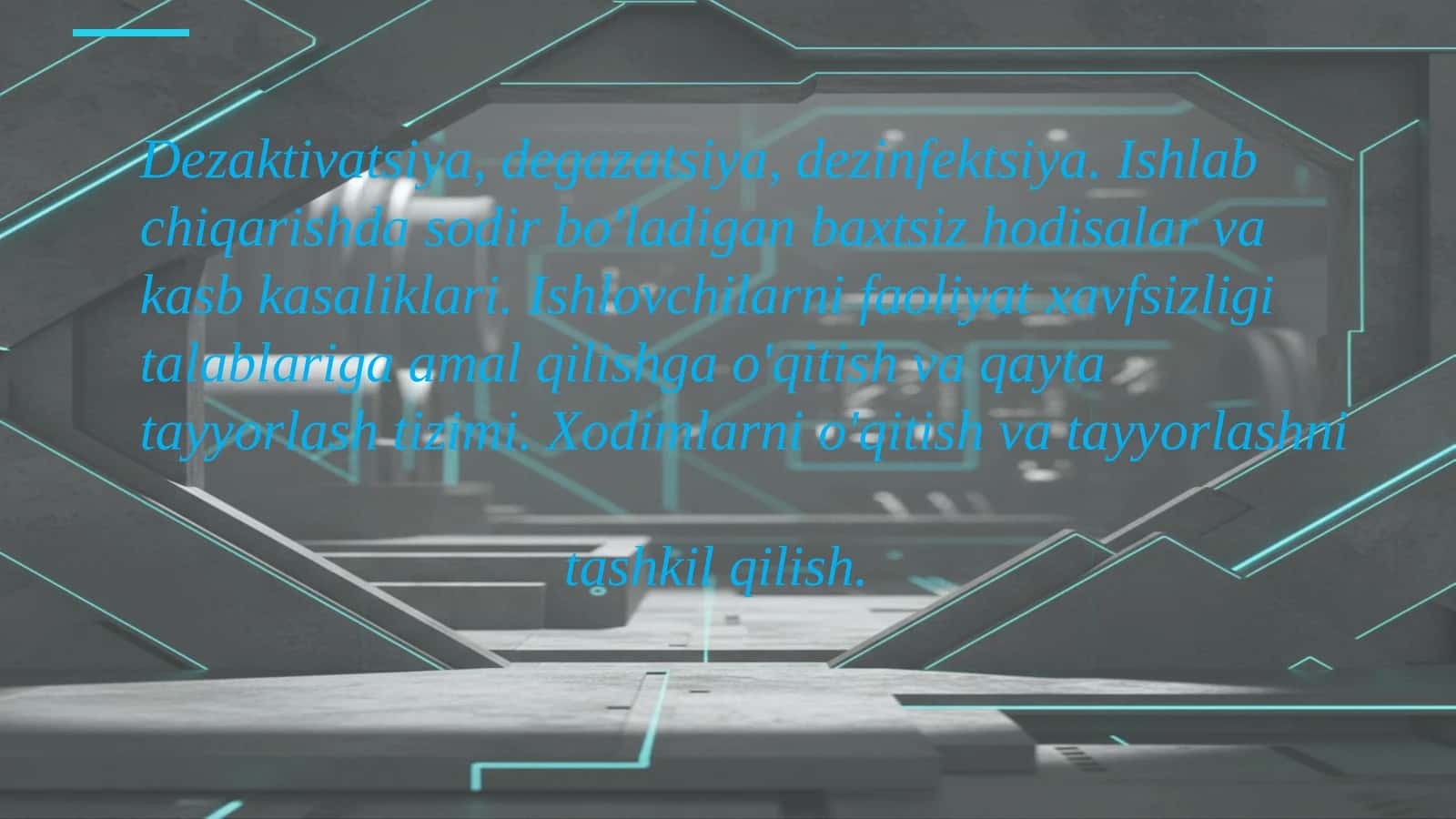 ISHLAB CHIQARISH XAVFSIZLIGI VA XODIMLARNI HIMOYA QILISH TIZIMLARI