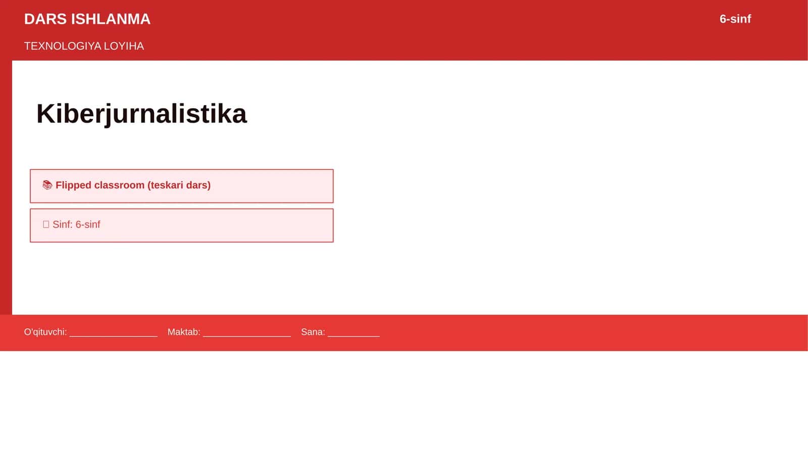 TEXNOLOGIYA LOYIHA