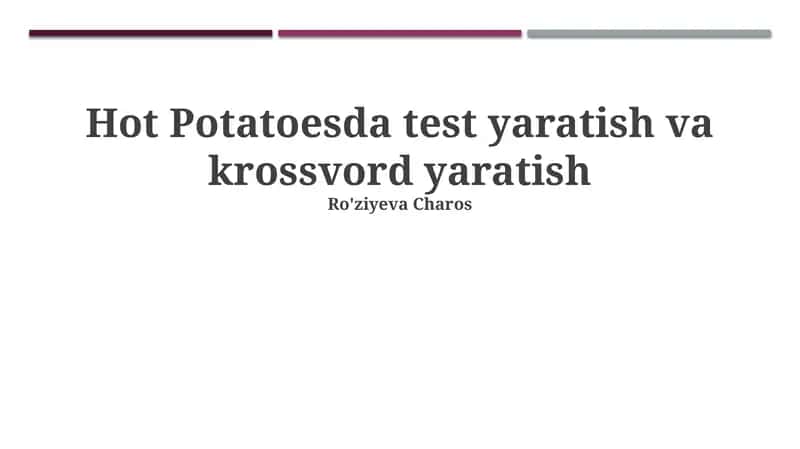 Hot Potatoes