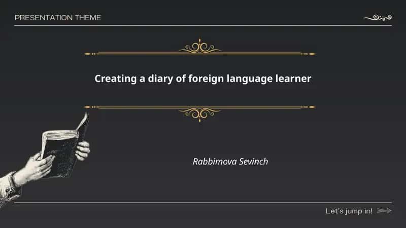 Creating a diary of foreign language learner