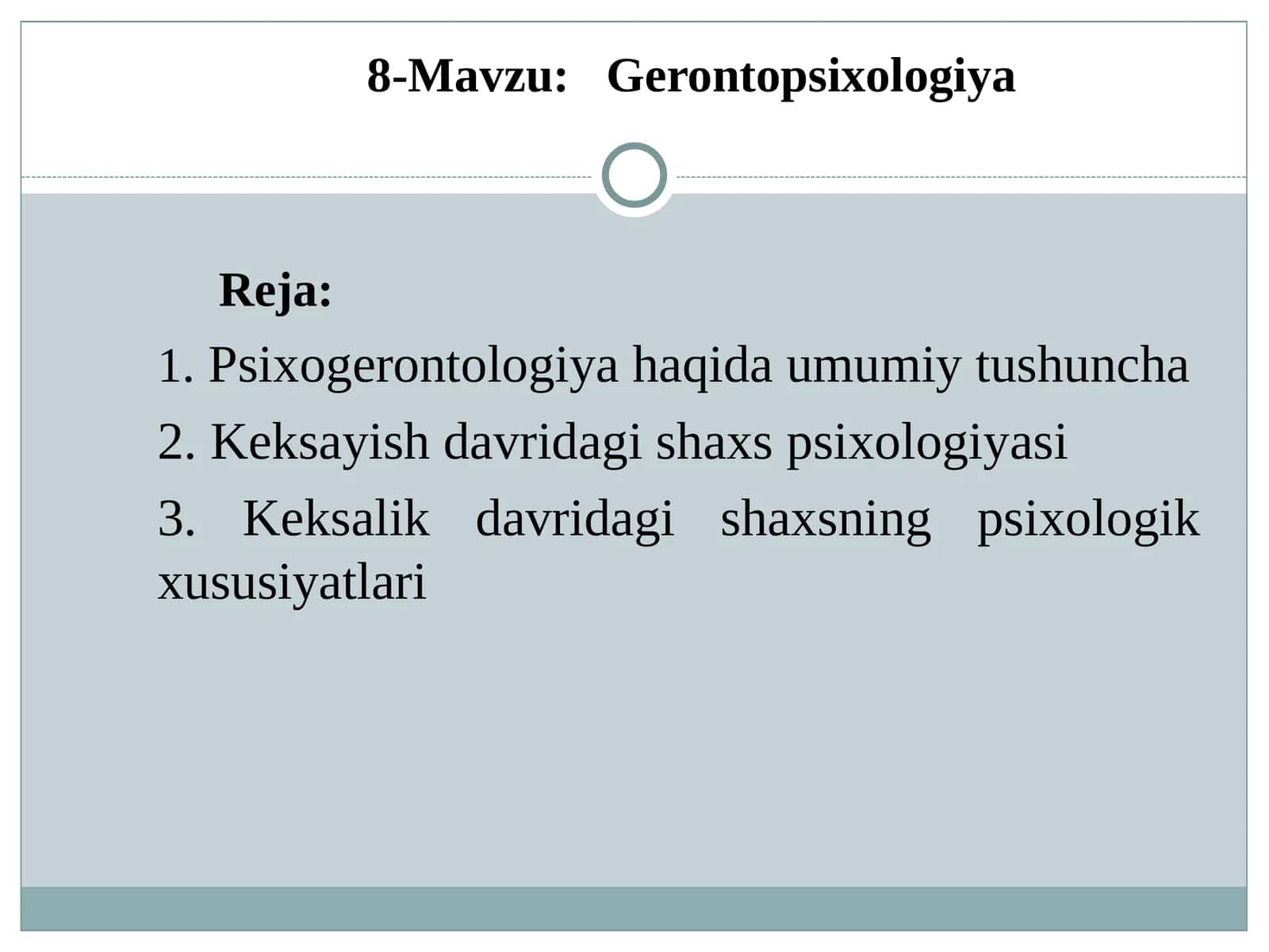 Gerontopsixologiya