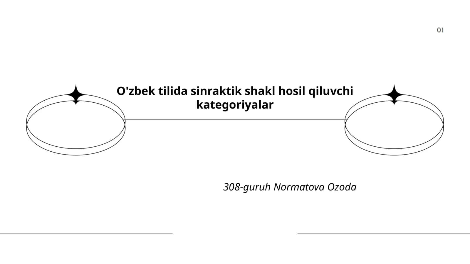 O'zbek tilida sinraktik shakl hosil qiluvchi kategoriyalar