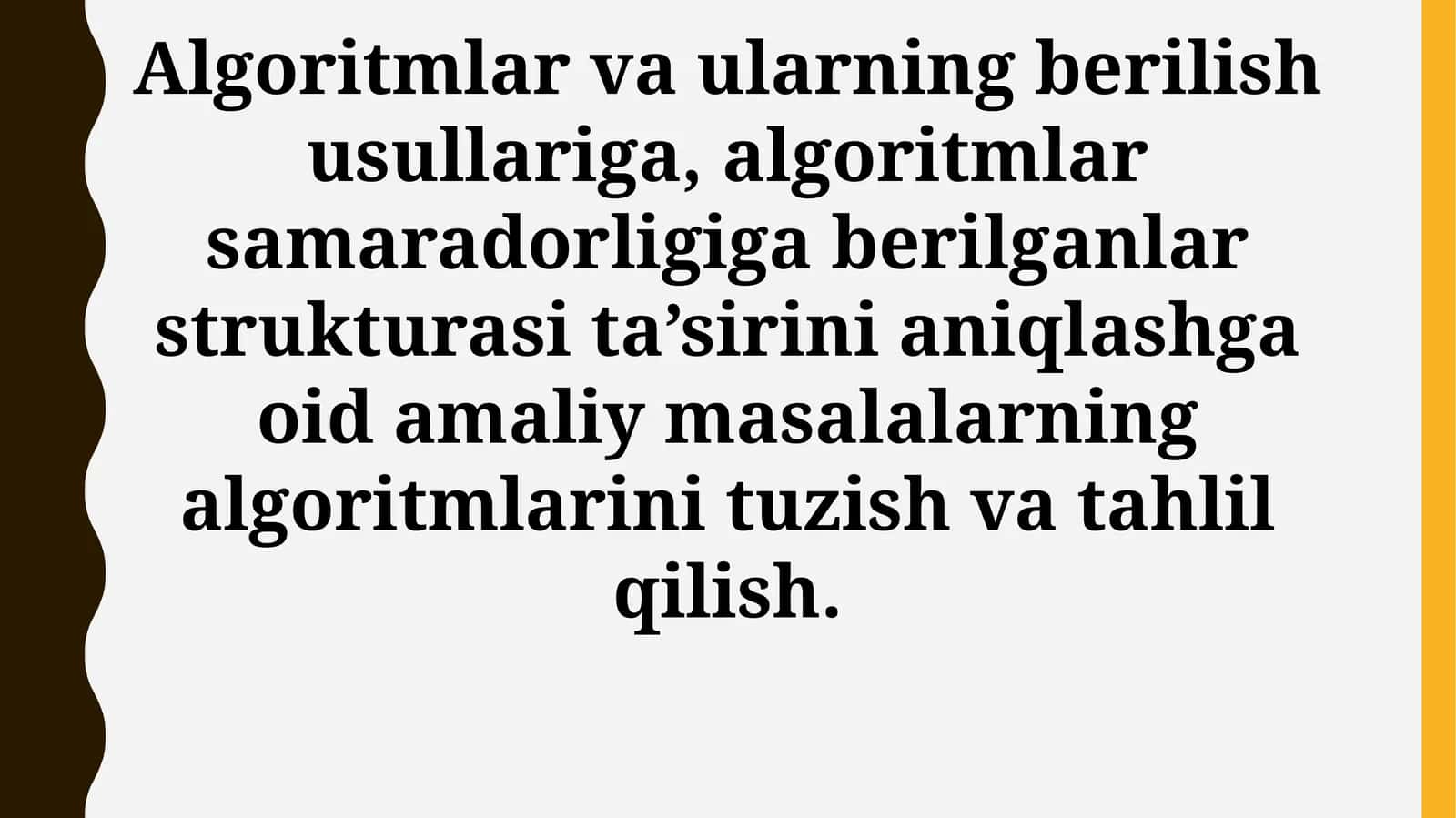 Algoritmlar va ularning berilish usullari