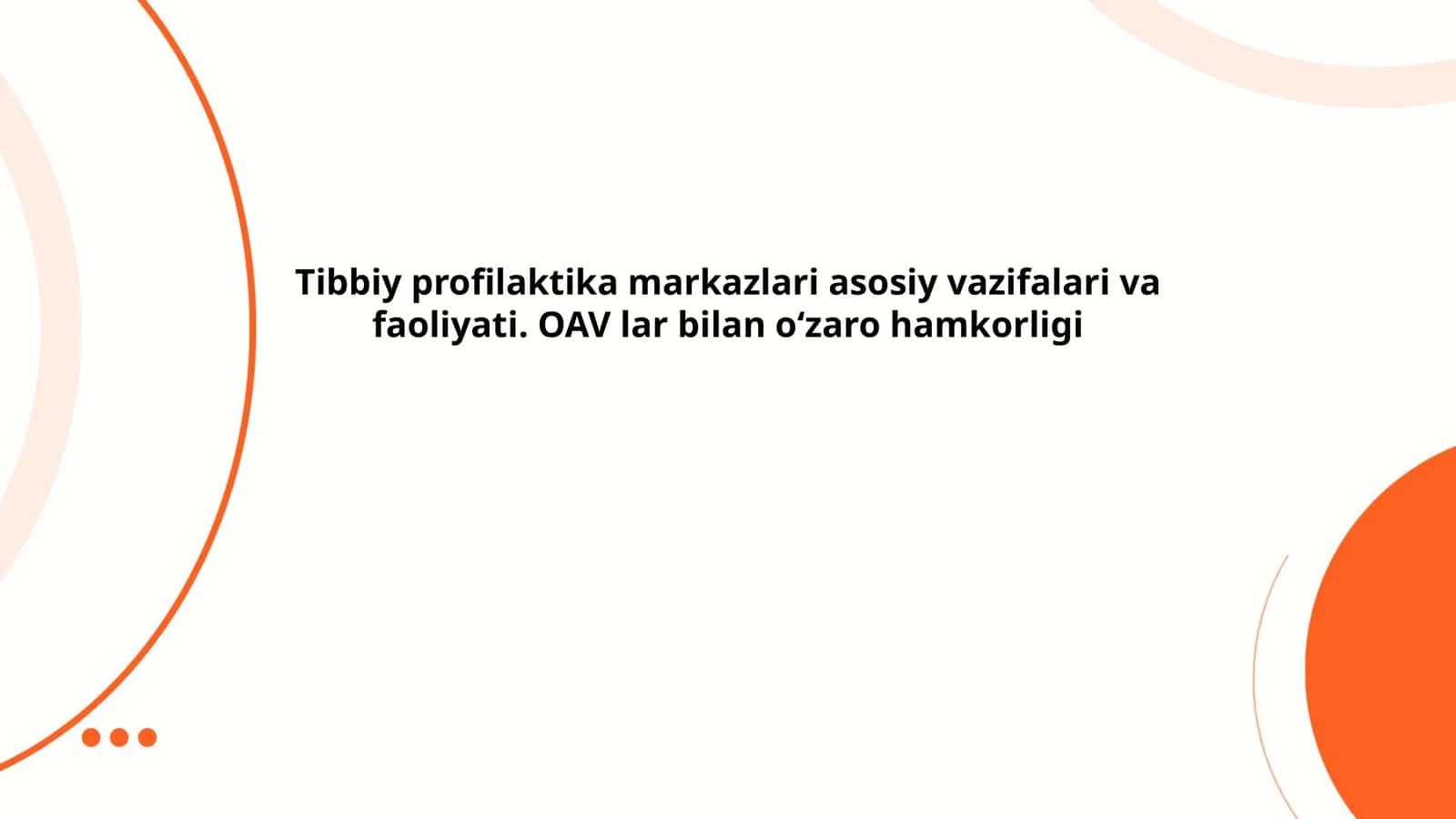 Tibbiy profilaktika markazlari asosiy vazifalari va faoliyati