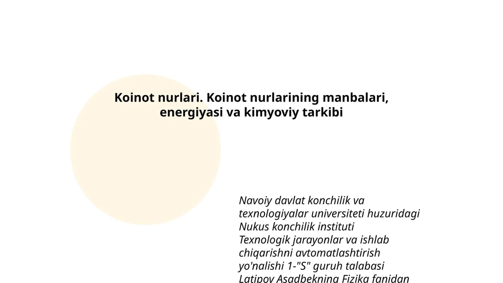 Koinot nurlari. Koinot nurlarining manbalari, energiyasi va kimyoviy tarkibi