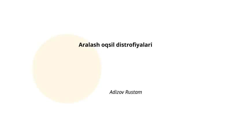 Aralash oqsil distrofiyalari