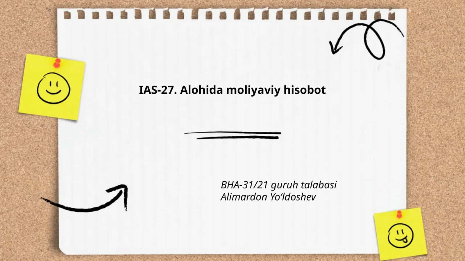 Alohida moliyaviy hisobot