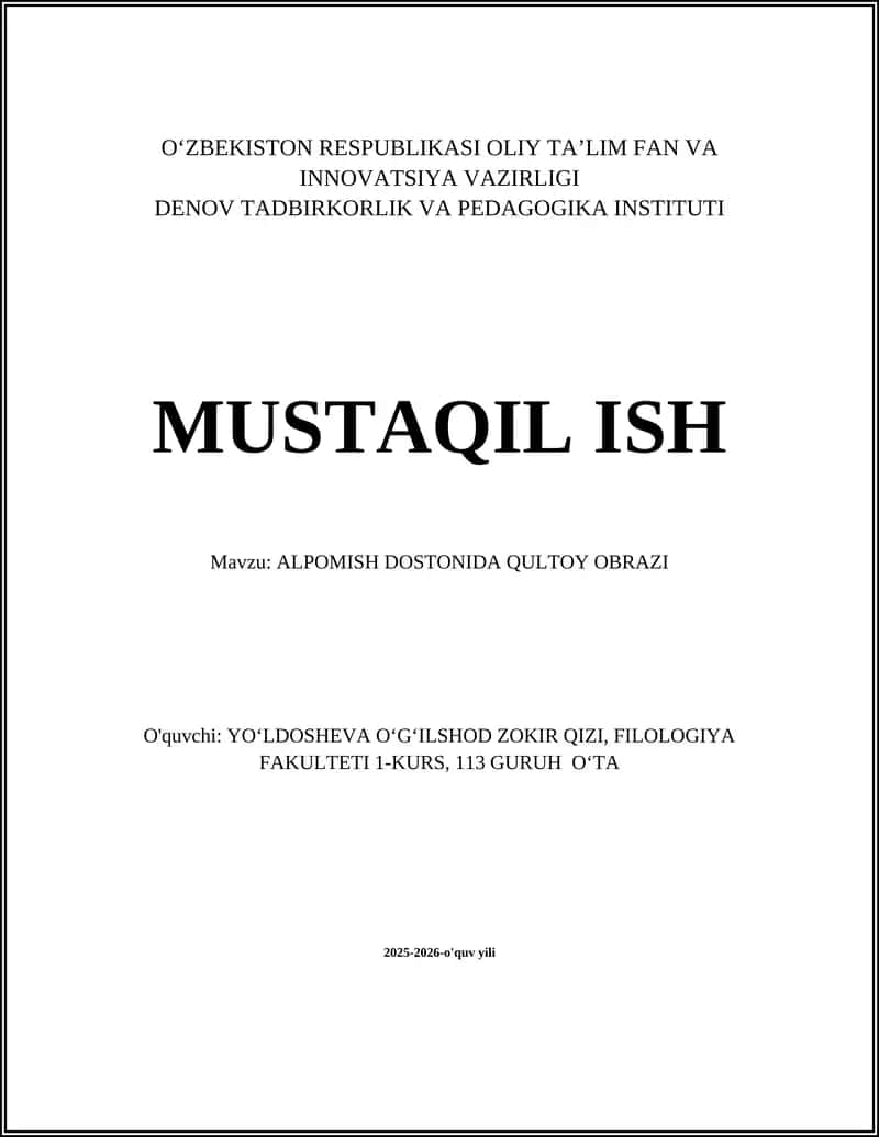 ALPOMISH DOSTONIDA QULTOY OBRAZI