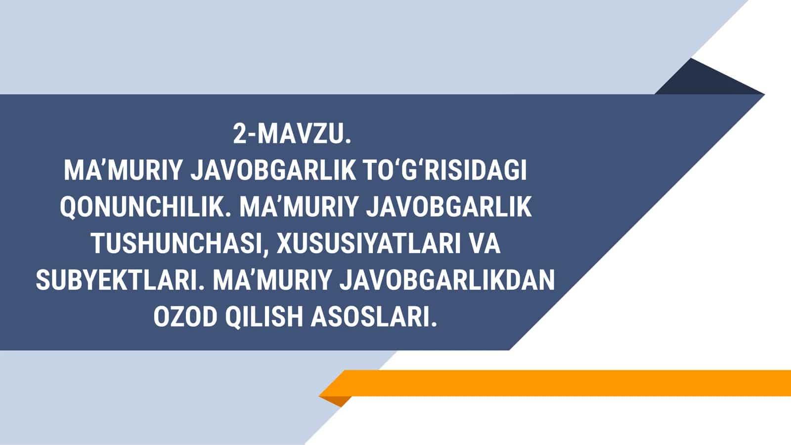 MAʼMURIY JAVOBGARLIK