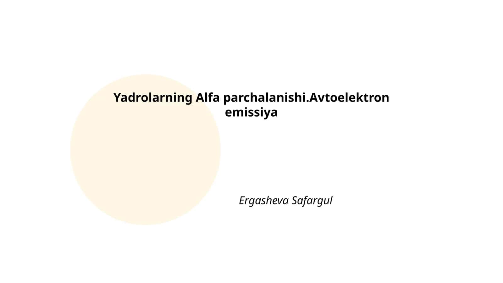 Alfa Zarrachaning Tabiati