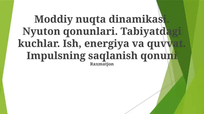 Nyuton qonunlari: Kuch, massa va tezlanish o'rtasidagi bog'liqlik
