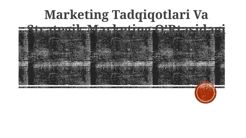 Marketing Tadqiqotlari Va Strategik Marketing O'Rtasidagi Farq