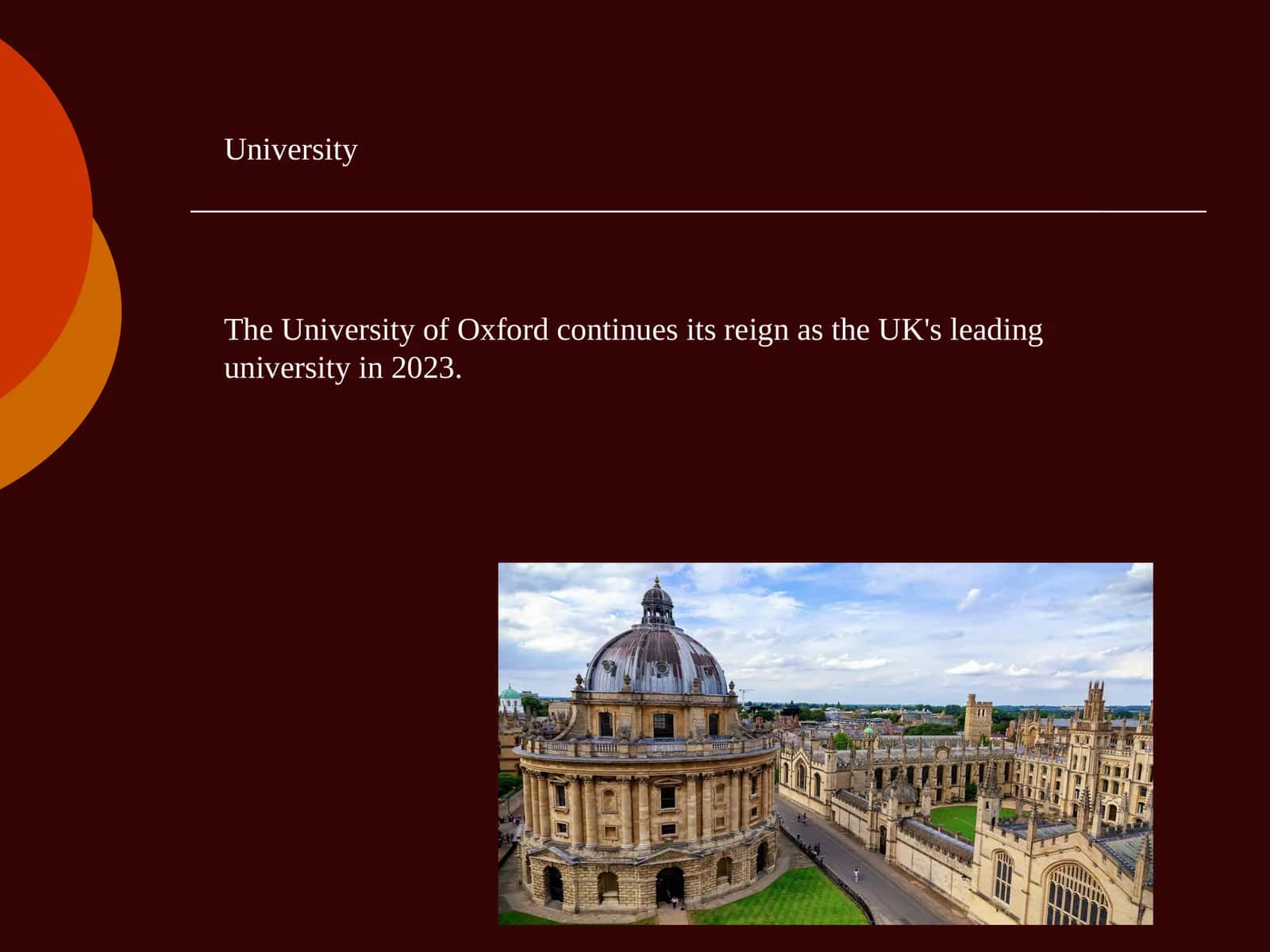 University of Oxford