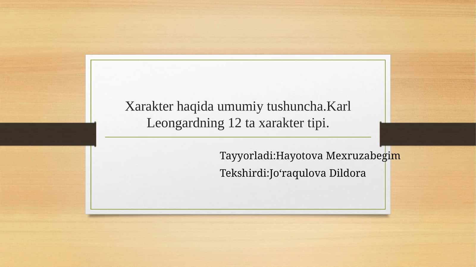 12 taxarakter tipi