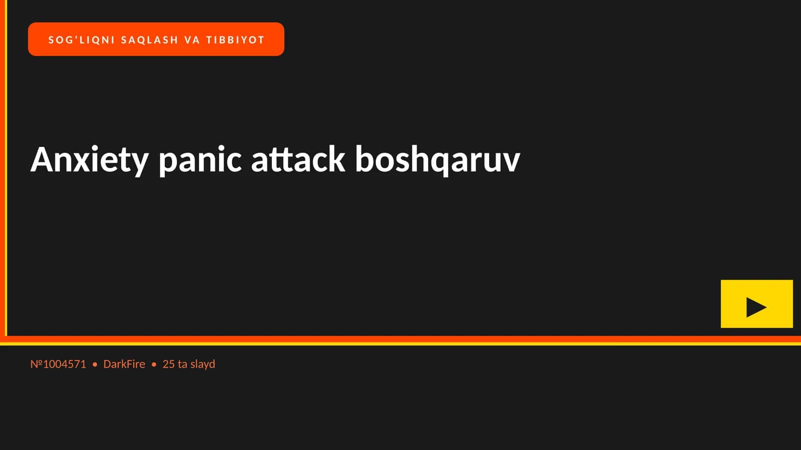 Anxiety panic attack boshqaruv