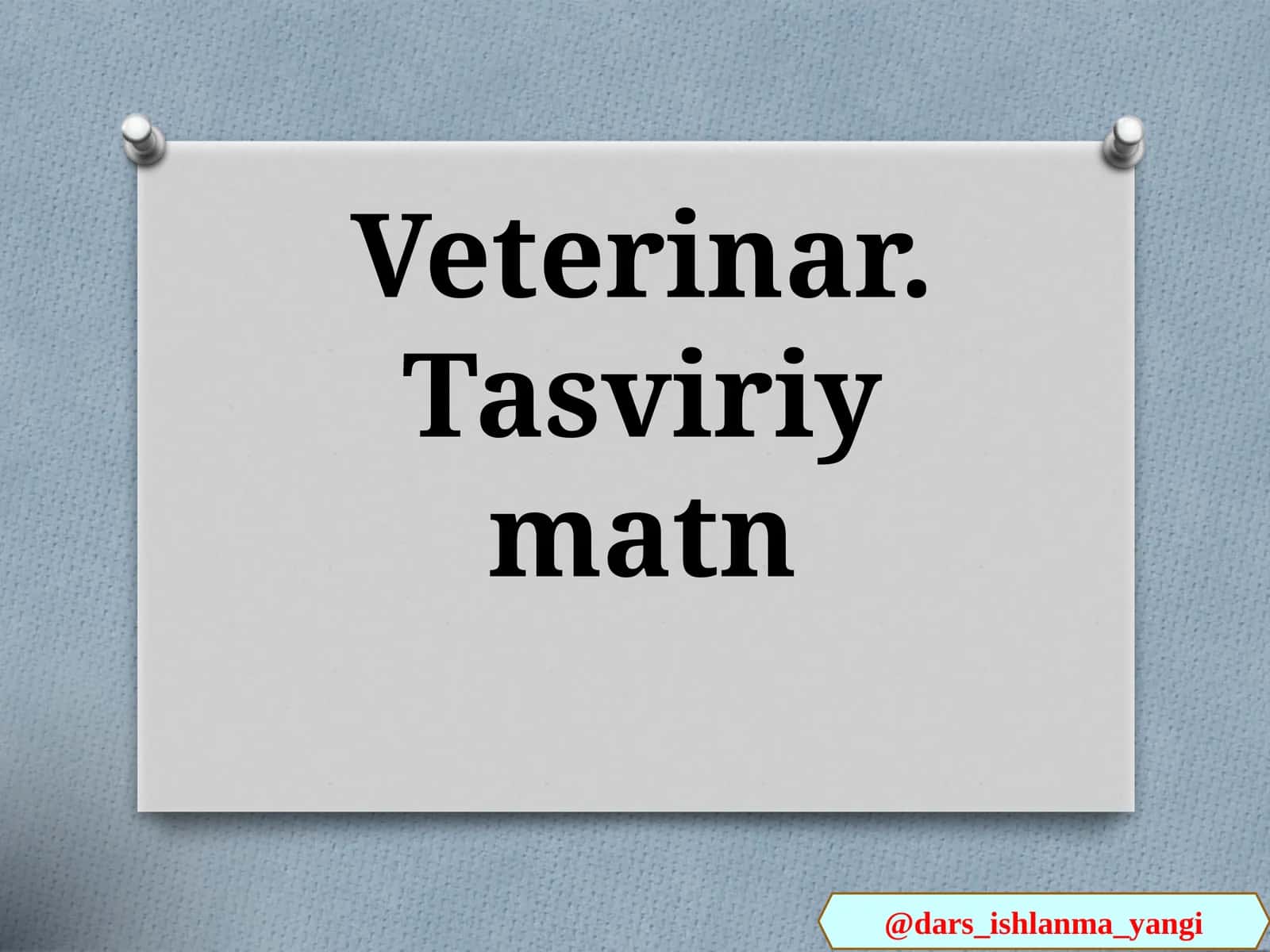 Veterinar.Tasviriymatn