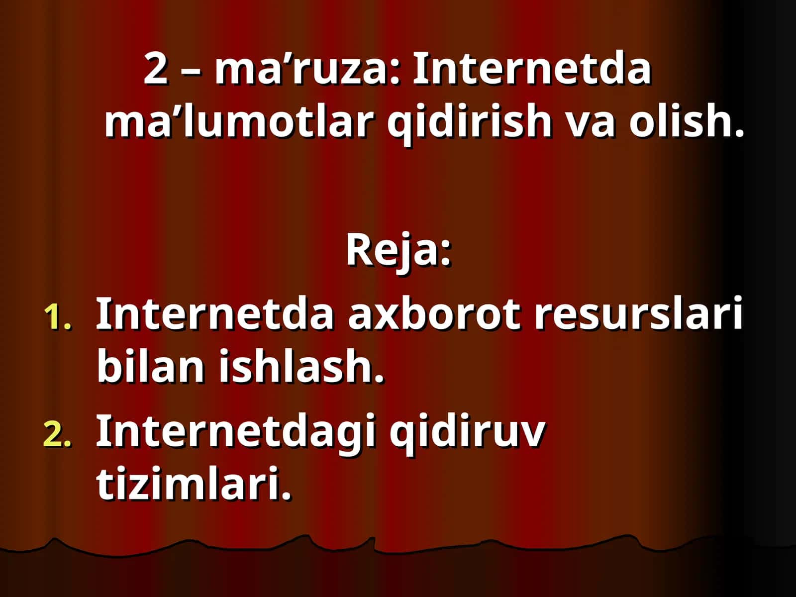Internetda ma’lumotlar qidirish va olish