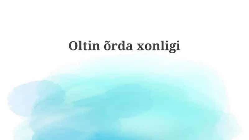 Oltin O'rda
