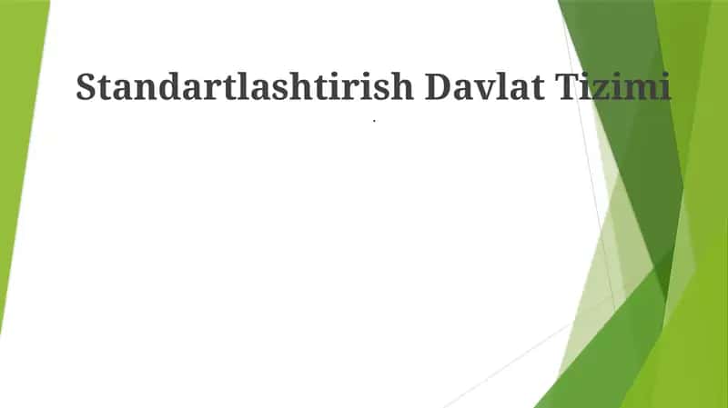 Standartlashtirish Davlat Tizimi