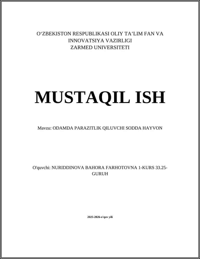 Giardia intestinalis (Giardia lamblia) va giardioz