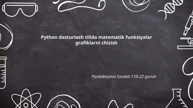 Matplotlib yordamida grafik chizish