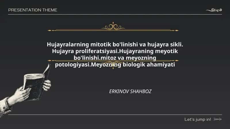 Hujayralarning mitotik bo'linishi va hujayra sikli