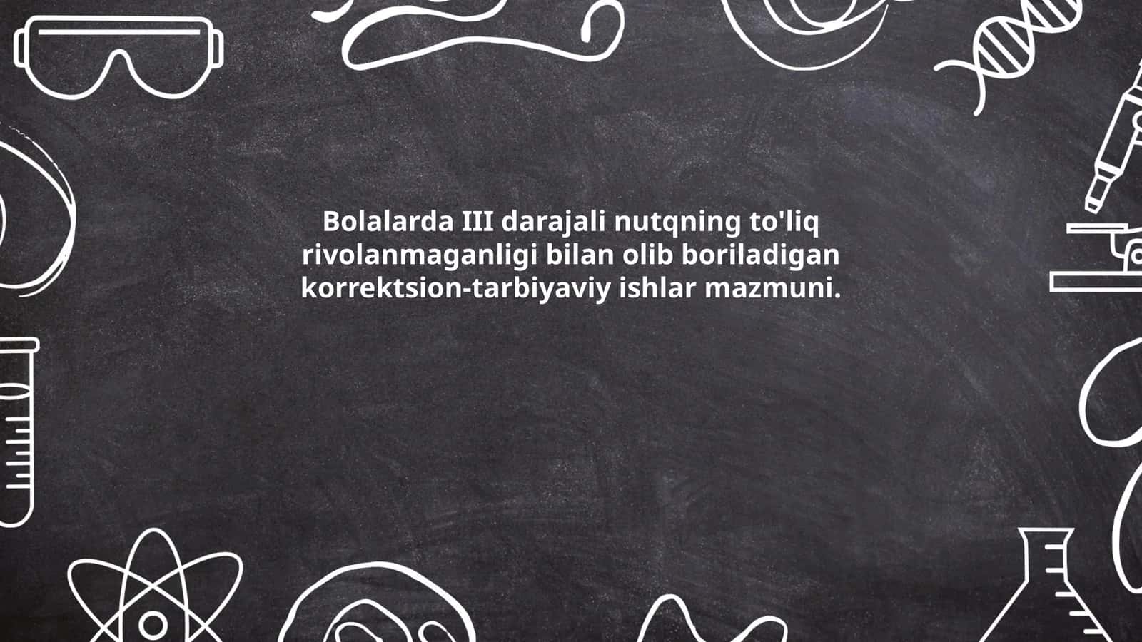 Bolalarda III darajali nutqning to'liq rivolanmaganligi