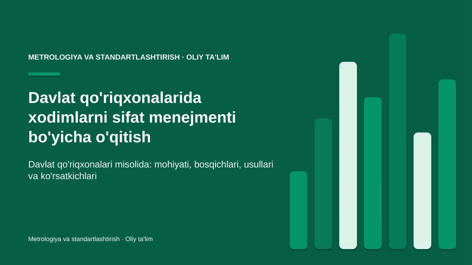 Metrologiya va Standartlashtirish