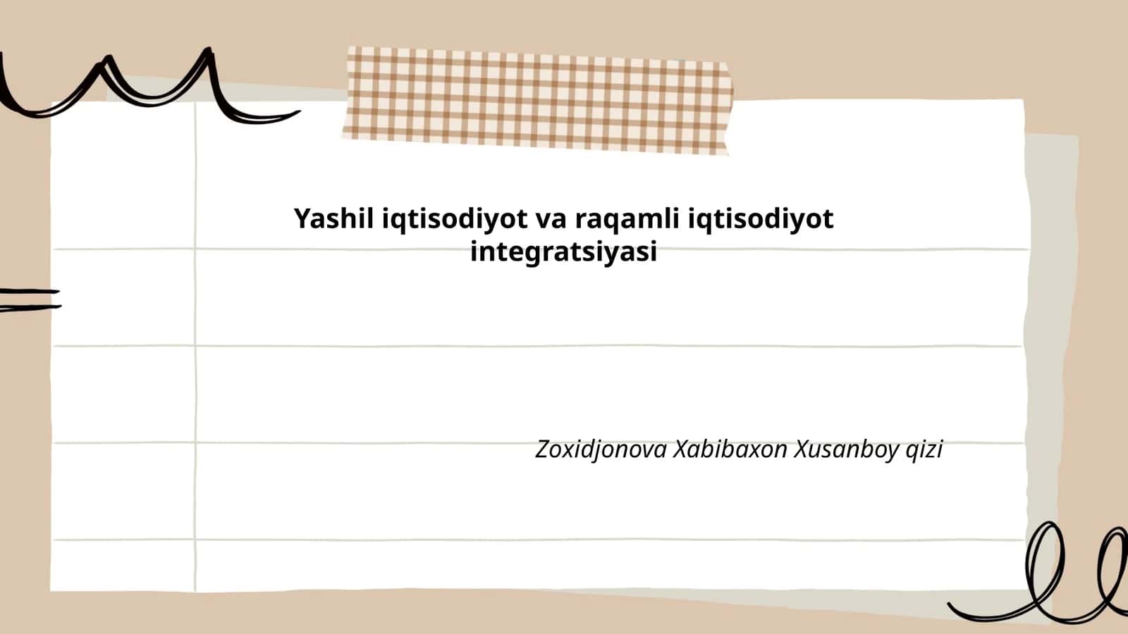 Yashil iqtisodiyot va raqamli iqtisodiyot integratsiyasi