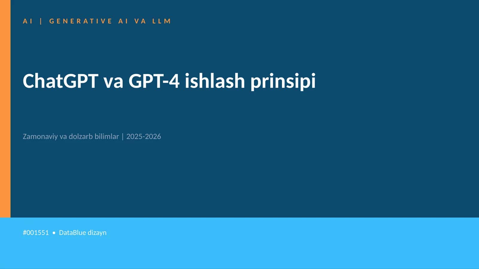 ChatGPT va GPT-4 ishlash prinsipi