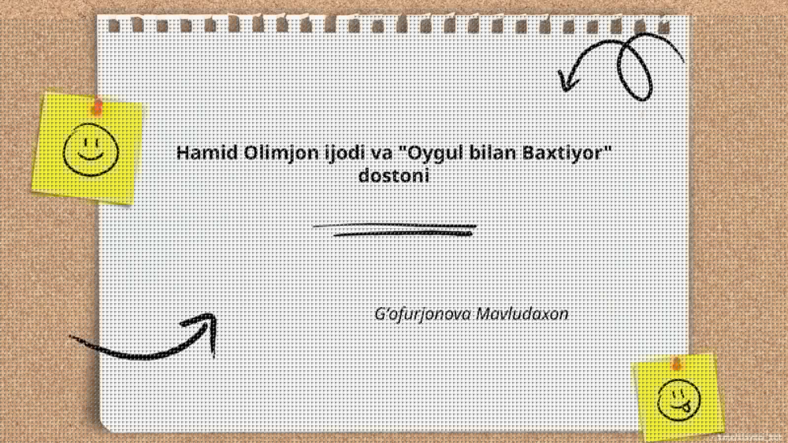 Hamid Olimjon ijodi va "Oygul bilan Baxtiyor" dostoni