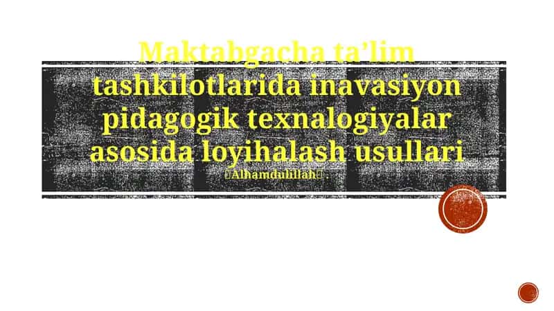 Maktabgacha yoshdagi bolalar uchun loyiha g'oyalari