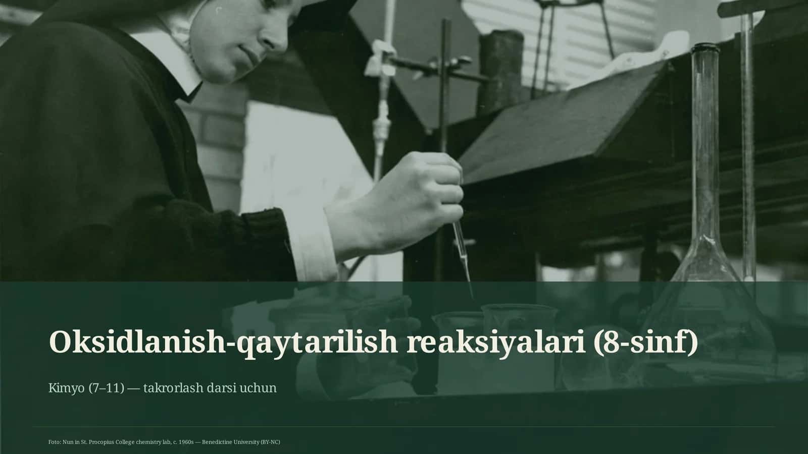 Oksidlanish-qaytarilish reaksiyalari (8-sinf)
