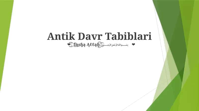 Antik Davr Tabiblari