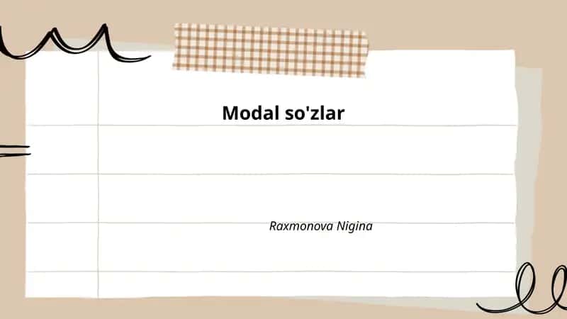 Modal so'zlar