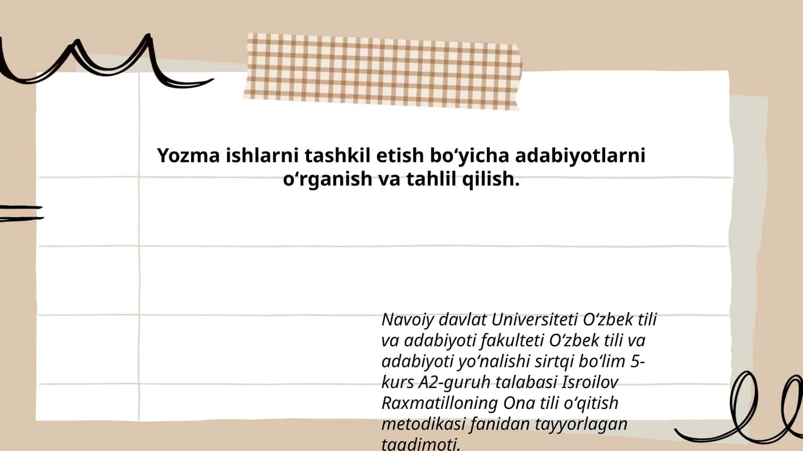 Ona tili oʻqitish metodikasi