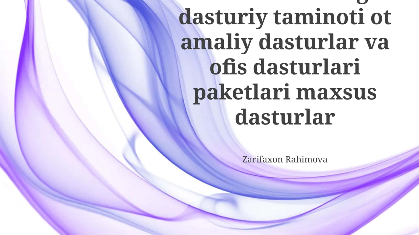 Ish joylari dasturiy ta'minoti