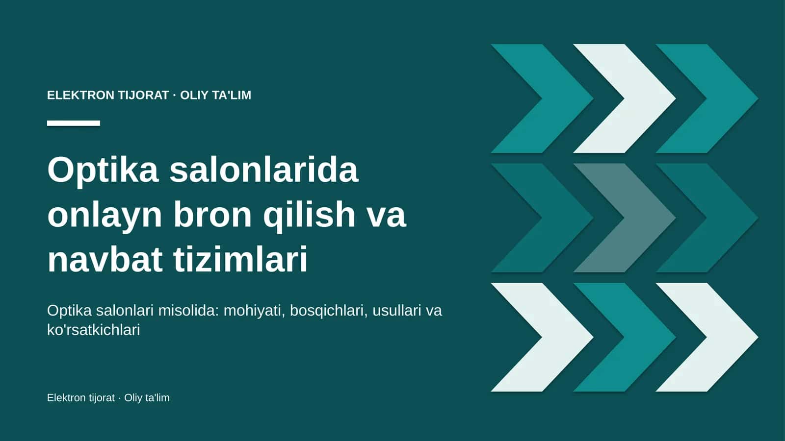 Optika salonlarida onlayn bron qilish va navbat tizimlari