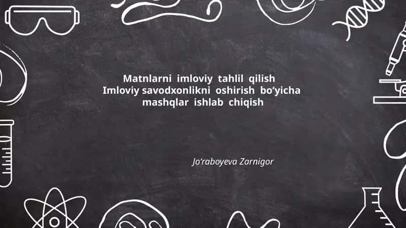Imloviy Savodxonlik Mashqlari